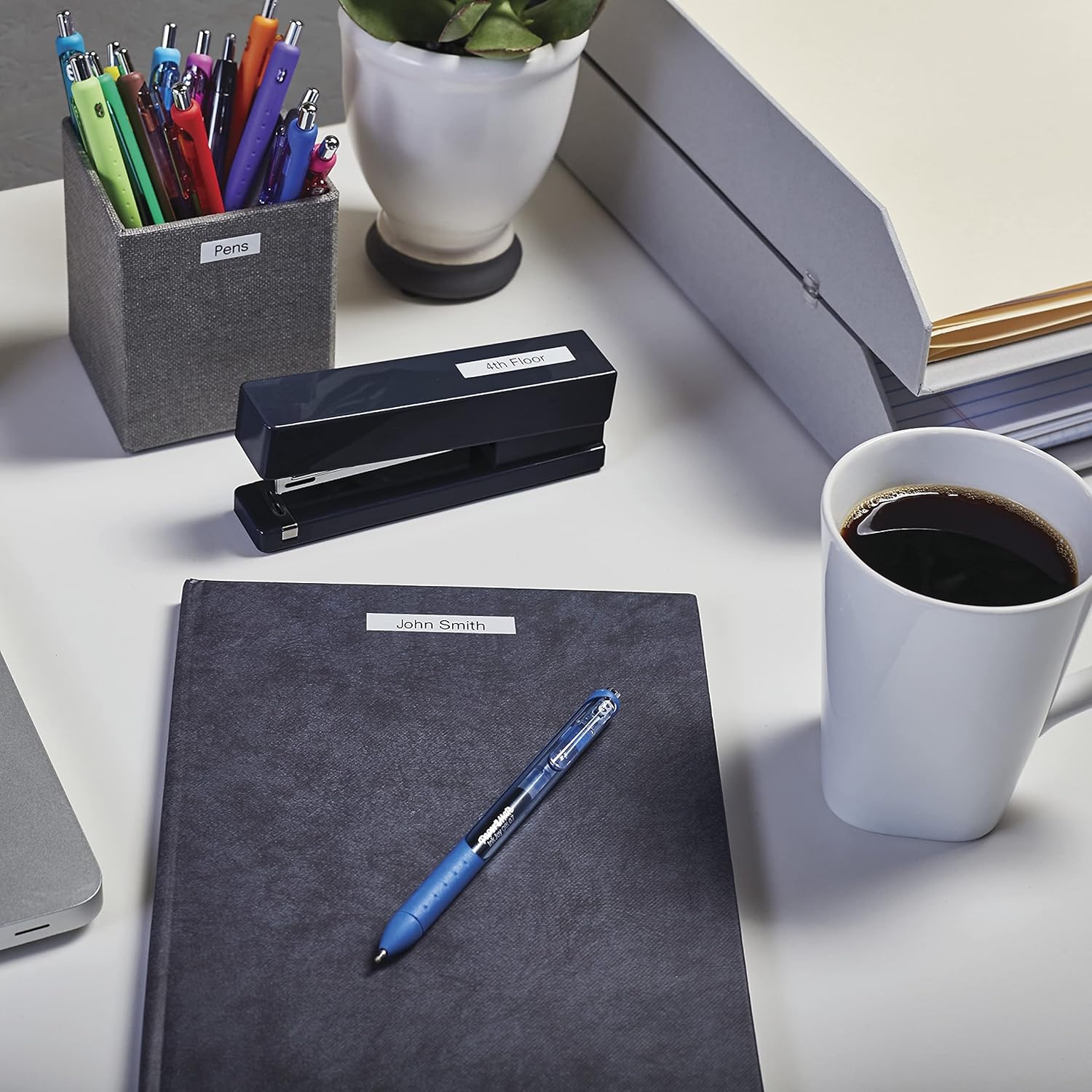 DYMO Authentic D1 Labels 1/2-Inch x 23-Foot Roll Black Print on White Self-Adhesive For LabelManager Label Makers 2-Pack