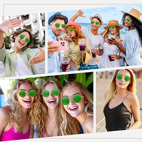 Miniatura 6 de CHRORINE Gafas de sol hippie redondas de los años 70, lentes retro para mujeres y hombres, accesorio de fiesta, festival, moda, gafas de sol vintage