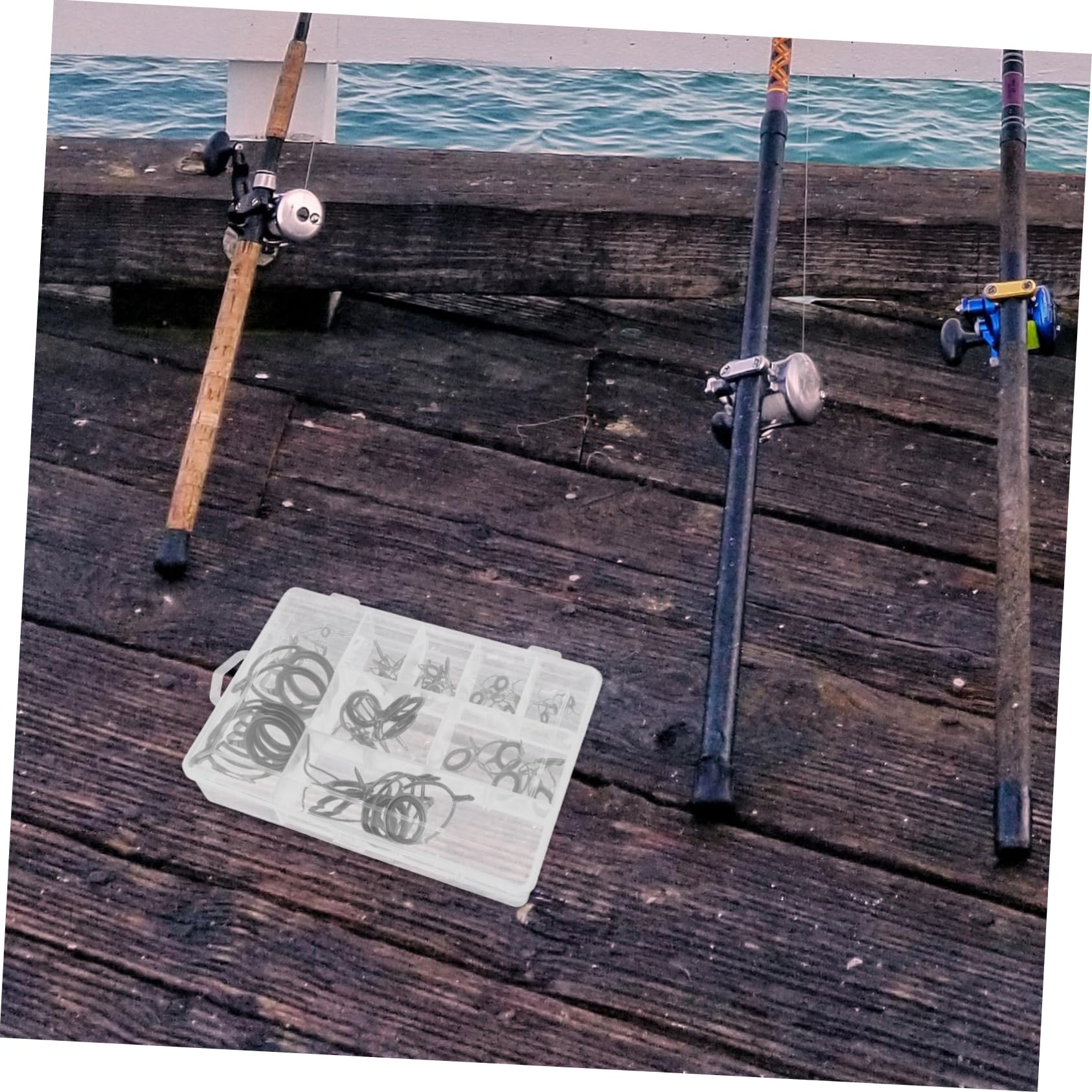 KOMBIUDA Kit Riparazione Anelli Canna da Pesca 45 Pezzi Acciaio al Carbonio | Precisione di Lavorazione, Riduce L'aggrovigliamento della Lenza, Nero