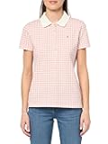 Womens Striped Collar Polo Shirt