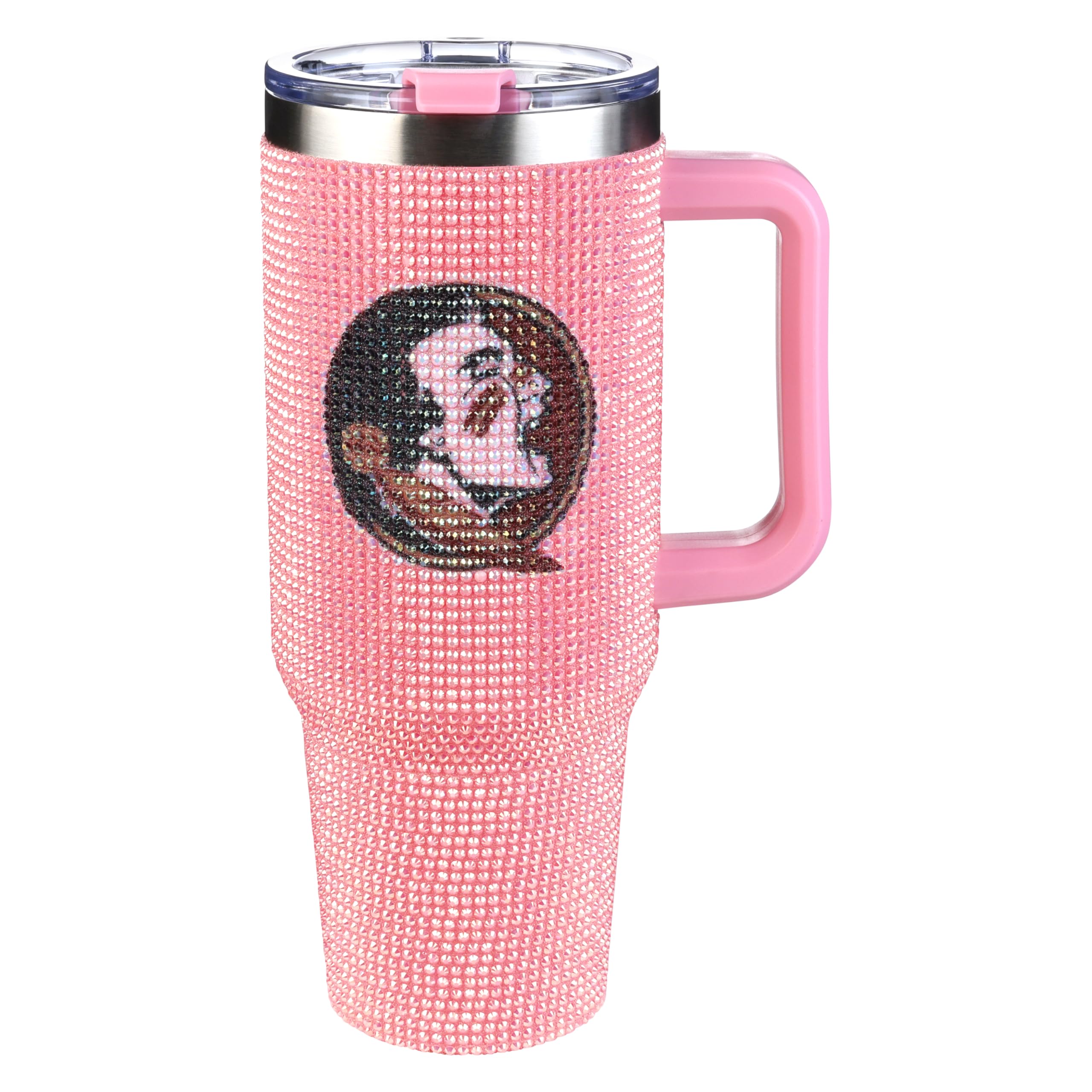 The Memory Company Officially Licensed NCAA - Florida State University 40oz Pink Bling Game Day Tumbler