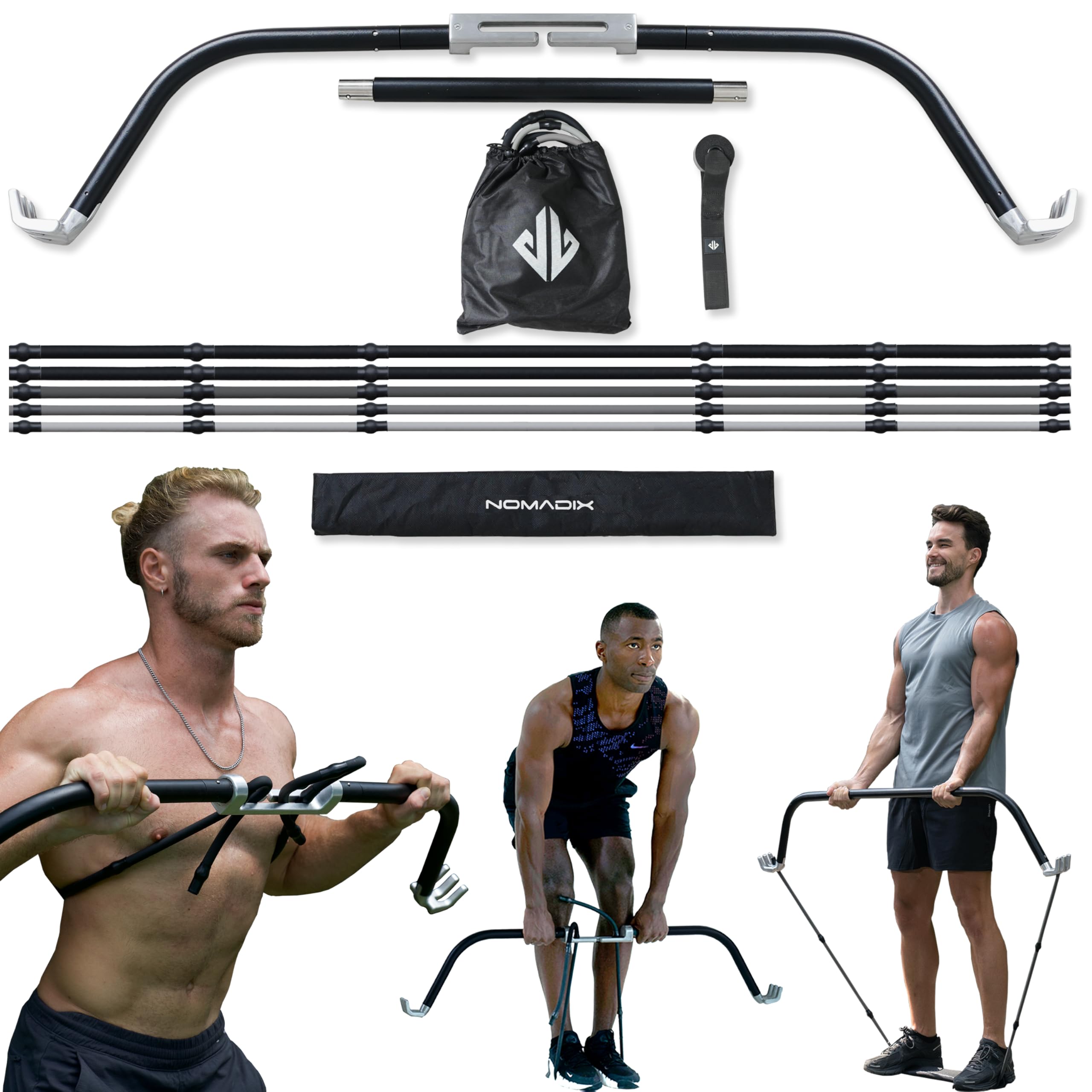 Dropship Stretch Bow Resistance Bands And Bar System Portable Home