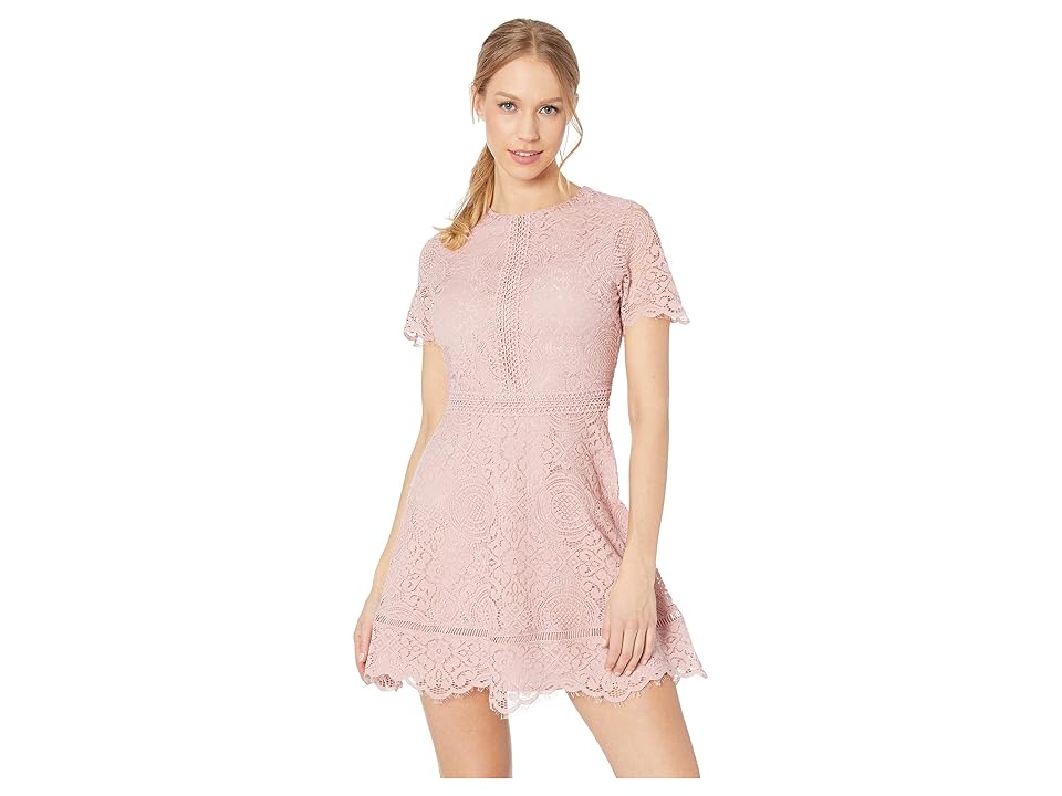 

BB Dakota Dinner For Two Lace Dress (Mauve Rose) Women's Dress, Purple
