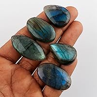 Vista 4 de 5pcs, Bulk Natural Gemstone Cabochon, Polished Flatback Stone, Wholesale Loose Cabs Supply, DIY Jewelry Making, Chakra Healing Crystal, Birthstone