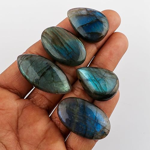 Vista 26 de (5 piezas) piedra preciosa natural de jaspe de sangre, cabujón suelto al por mayor, fabricación de joyas de bricolaje, envoltura de alambre, Lapis