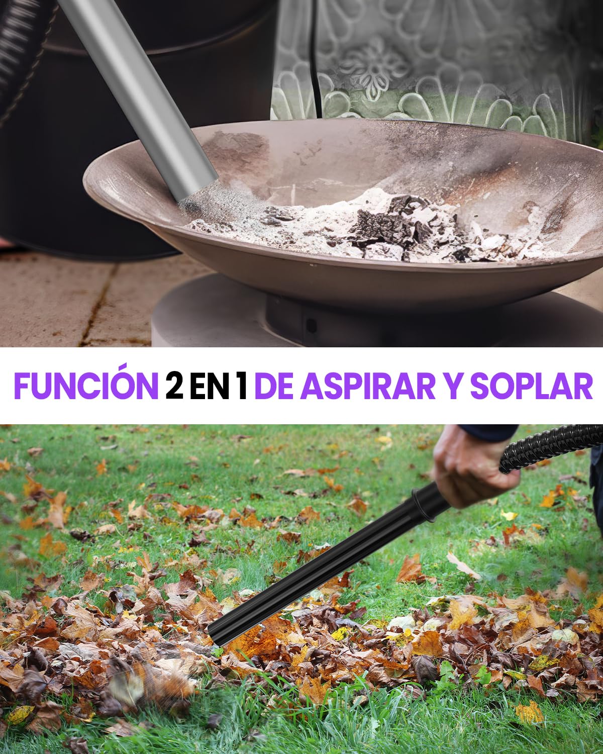 Aspirador Cenizas para Chimenea, Aspirador de Cenizas de 20L, Potente succión de 1200W, aspiradora para Chimenea con Base rodante, para Chimenea, Parrilla de pellets, Estufa y fogata