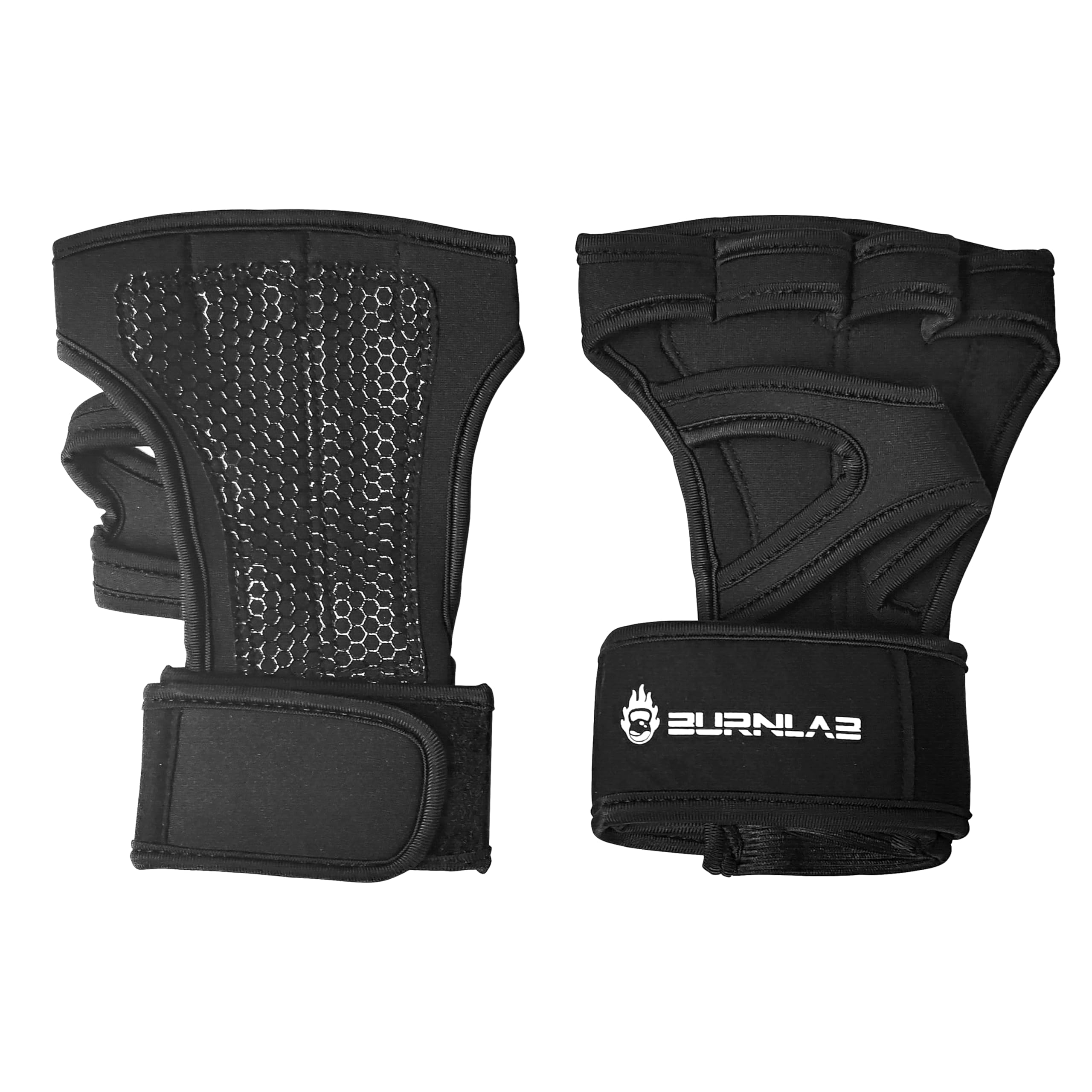BURNLAB Weight Lifting Gloves with Wrist Support, Work Out Gloves, Gym Gloves - Great for Cross Training, Pull Ups, Calisthenics and Gym, Workout Gloves for Men & Women (Black, L)-image-17