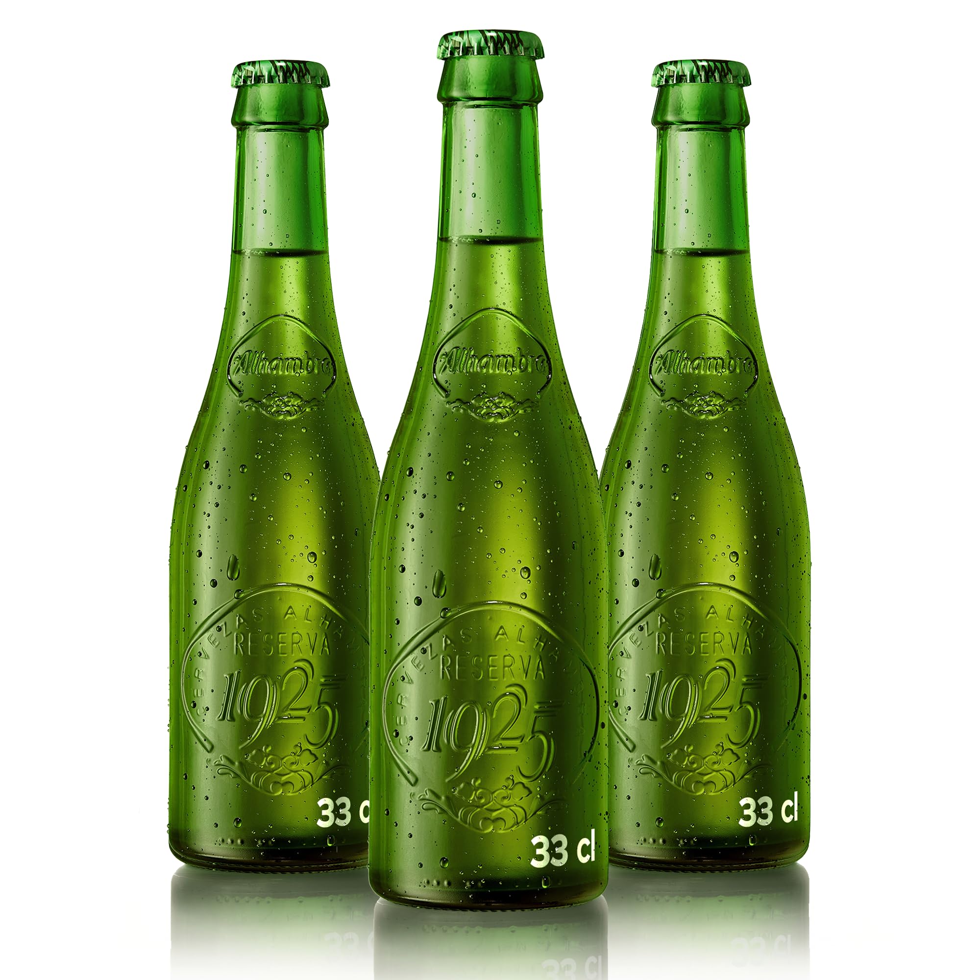 Alhambra Reserva 1925, Pack de 12 Botellas x 33 cl, Cerveza Alhambra 1925 con Extra de Fermentación Lenta, 6.4% Alcohol