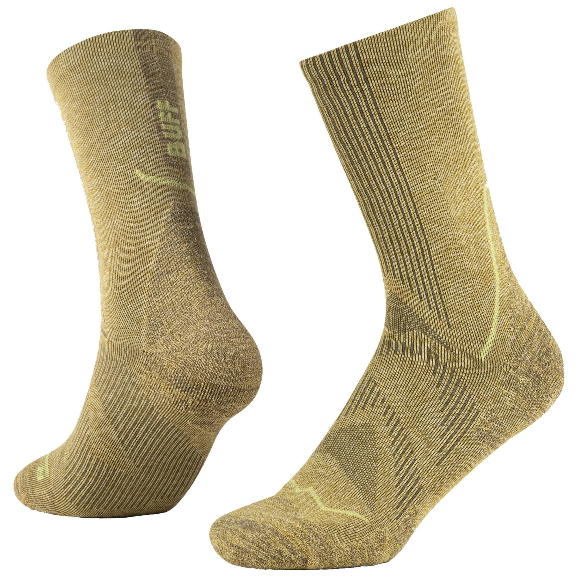Buff®| Socks Dryflx Crew Quick-Drying, Padded, Running, Sprinting, Fresh, Comfortable M Green