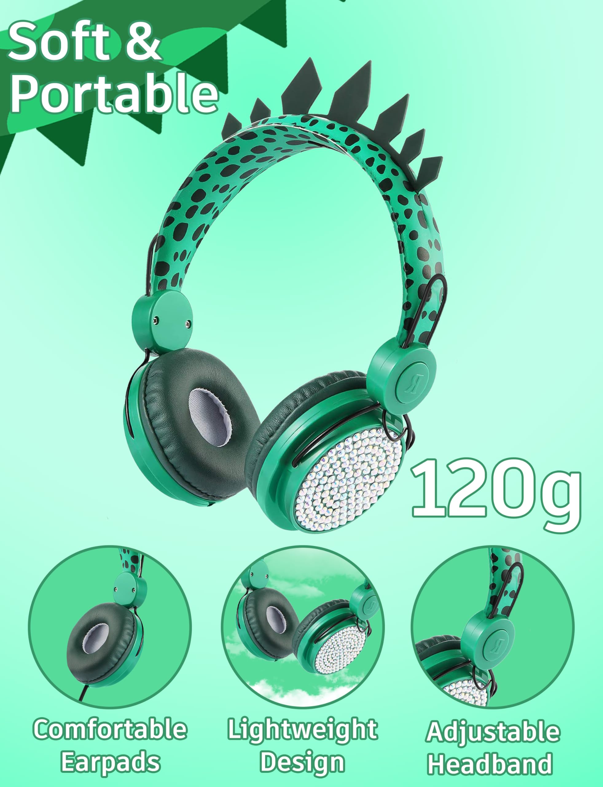 TRIO⭐︎ヘッドホン Amazon.co.jp: charlxee キッズヘッドホン 恐竜 有線ヘッドセット