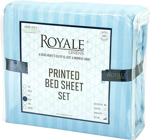 Miniatura 9 de ROYALE LINENS - Sábanas de cama Queen de 4 piezas - Juego de ropa de cama de microfibra cepillada 1800 - 1 sábana bajera, 1 sábana encimera y 2