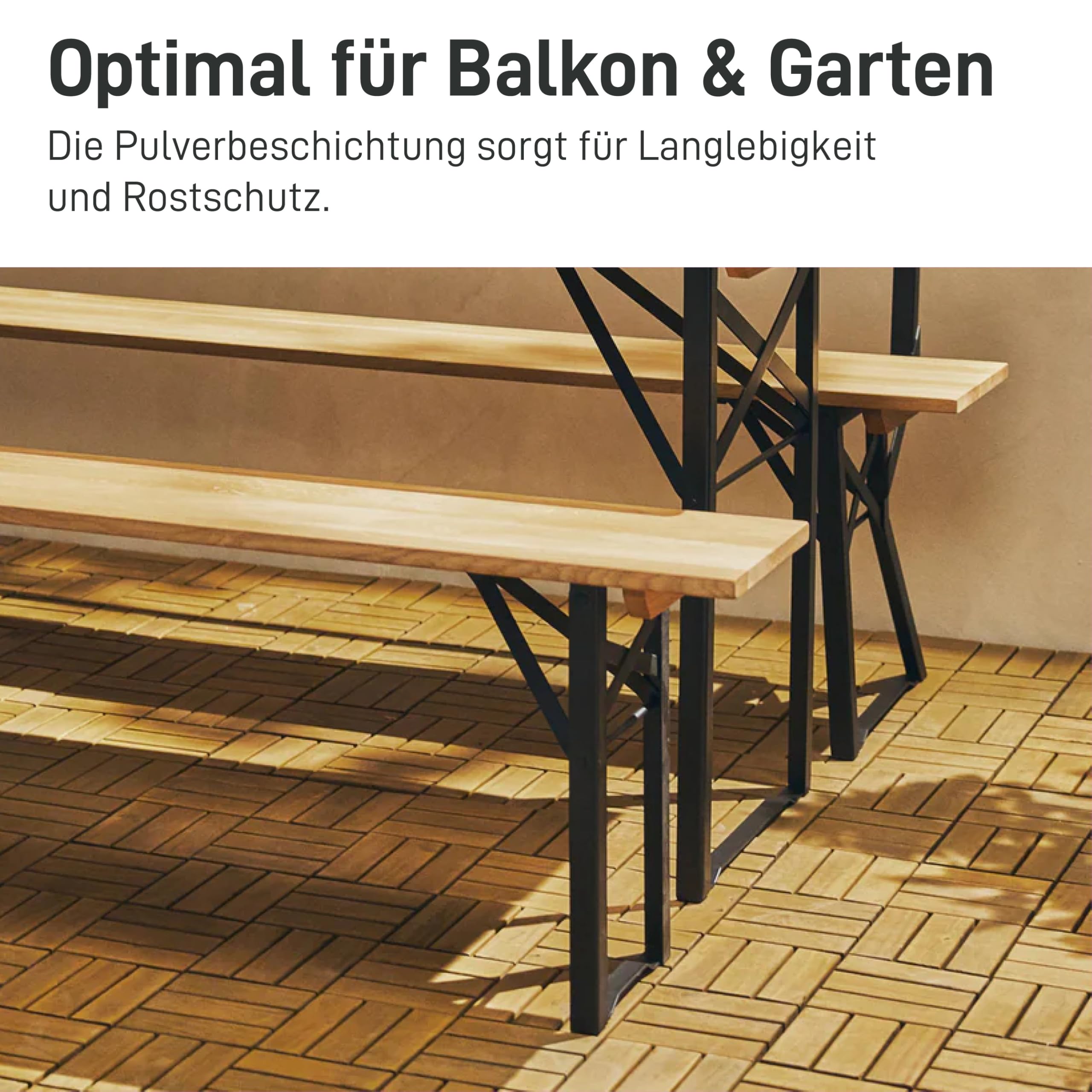 Natural Goods Berlin 2er Set Stehtisch Gestell klappbar (Dunkelrot, 105x43 cm) – Metall Tischbeine im Kastenprofil für Stehtische – Stabiles Tischgestell für Garten, Terrasse & Camping