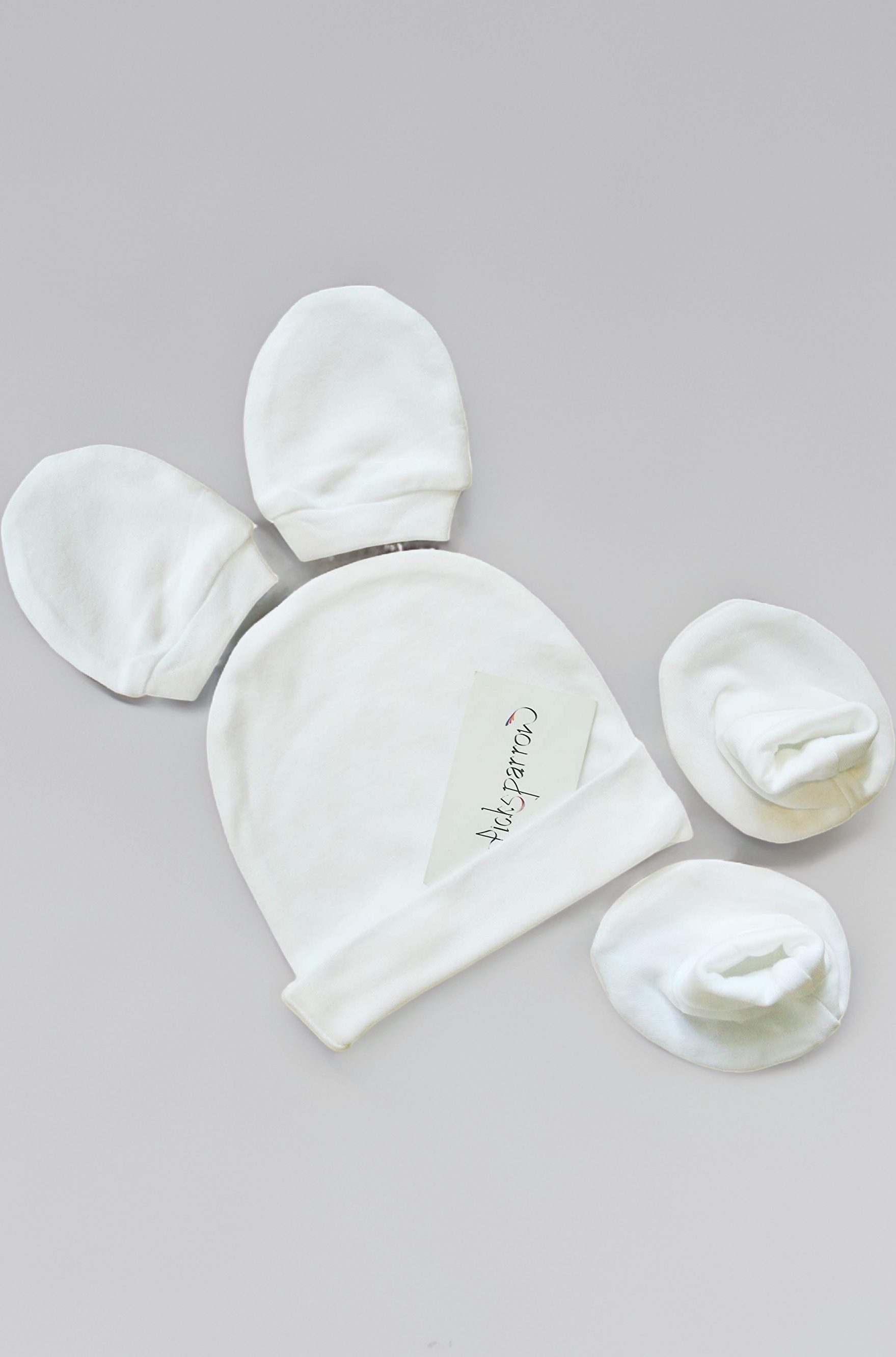 Baby Cotton Cap-Booties-Mittens Set(1)/Newborn Essentials