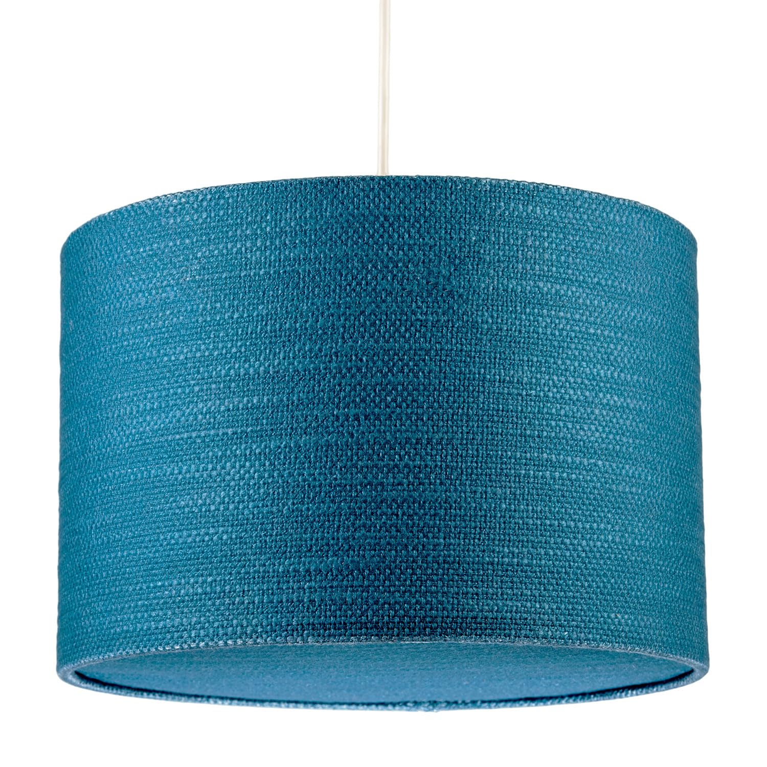 Happy Homewares - Pendant Lighting Shade - Linen - 12 inches - Aqua
