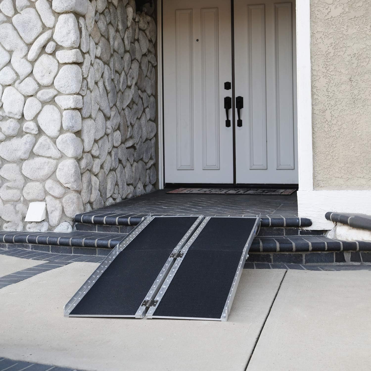 6' (72" X 31") Extra Wide Non-Skid Aluminum Wheelchair Scooter Loading Ramp 6FT, Lightweight Folding Portable Traction Ramp