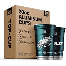 Top Cup NFL Philadelphia Eagles Aluminum Party Cups, 20oz, 20 Count