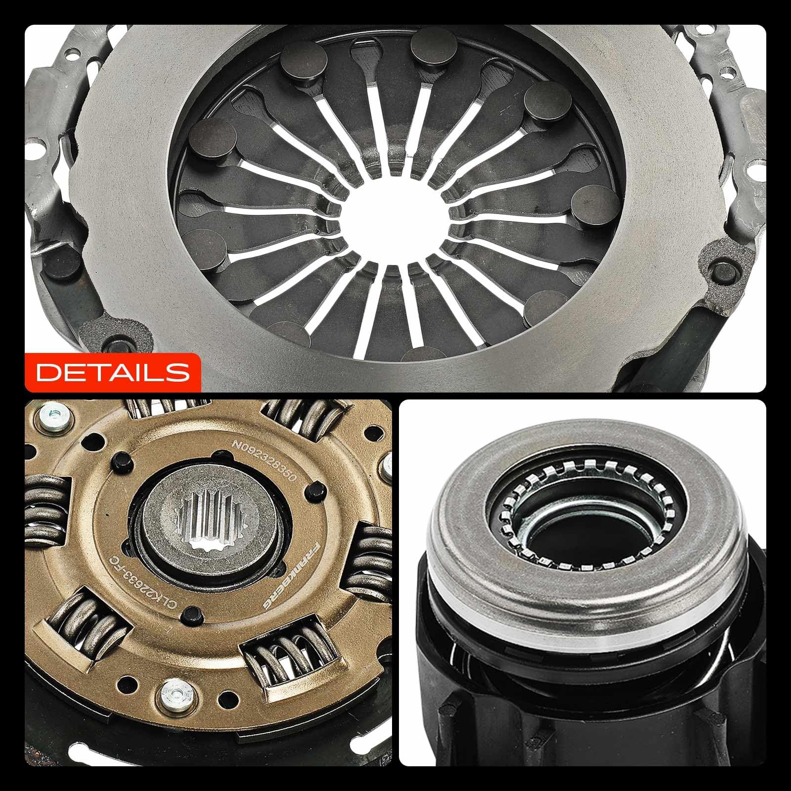 Frankberg Kit de embrague con cojinete de desembrague central 1327860 | Compatible con: Torneo Focus II DA DS FFS, Mondeo IV BA7, Focus II Saloon DB DH FCH, Focus II DA DP HCP, S40 II 544