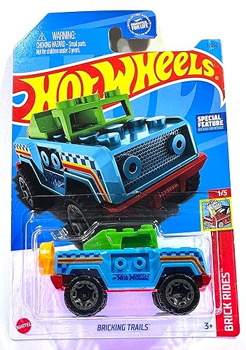 Miniatura 1 de Hot Wheels - Rutas de ladrillo - Paseos de ladrillo 1/5 - 2023 - Mega Block - Azul/Rojo - Mint/NrMint Envíos burbujas envueltas en una caja de tamaño
