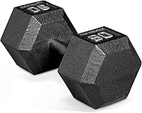 Vista 77 de CAP Barbell Mancuerna hexagonal de hierro fundido Múltiples opciones Negro