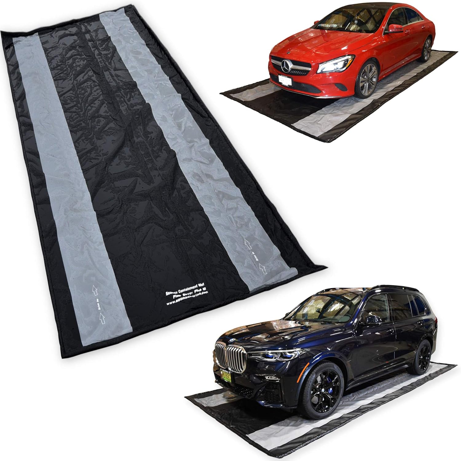 Seamax Floor Saver Plus18 Garage Containment Mat 7.10 x 18ft with Dual