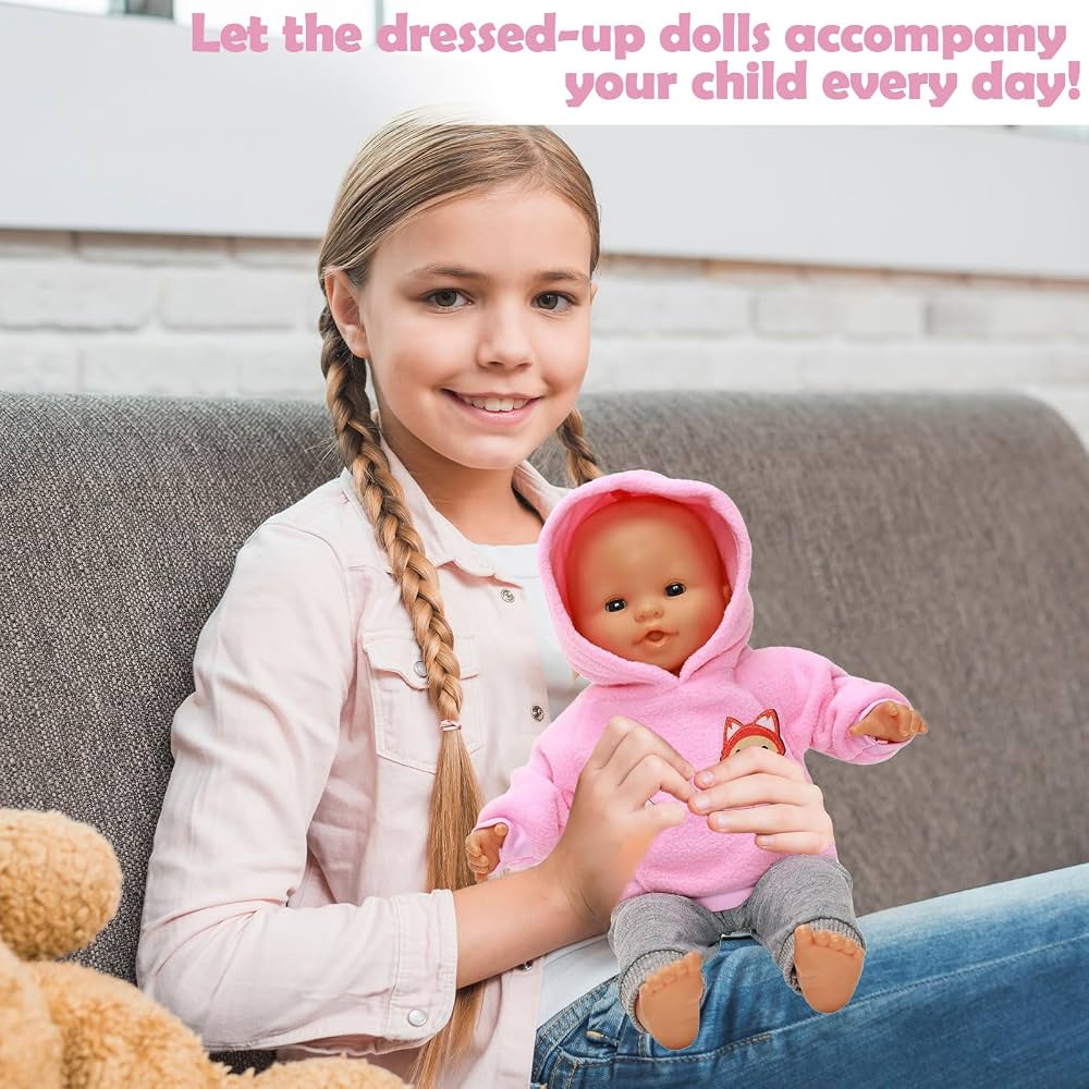 UsRHHA Ensemble de Vêtements pour Poupée de 12-18 Pouces, Manteau Rouge avec Accessoires de Robe en Fil, Tenues Mode pour Poupées de 30-45 cm, Cadeau de Vêtements pour Poupée pour Enfants UsRHHA Ensemble de Vêtements pour Poupée de 12-18 Pouces, Manteau Rouge avec Accessoires de Robe en Fil, Tenues Mode pour Poupées de 30-45 cm, Cadeau de Vêtements pour Poupée pour Enfants