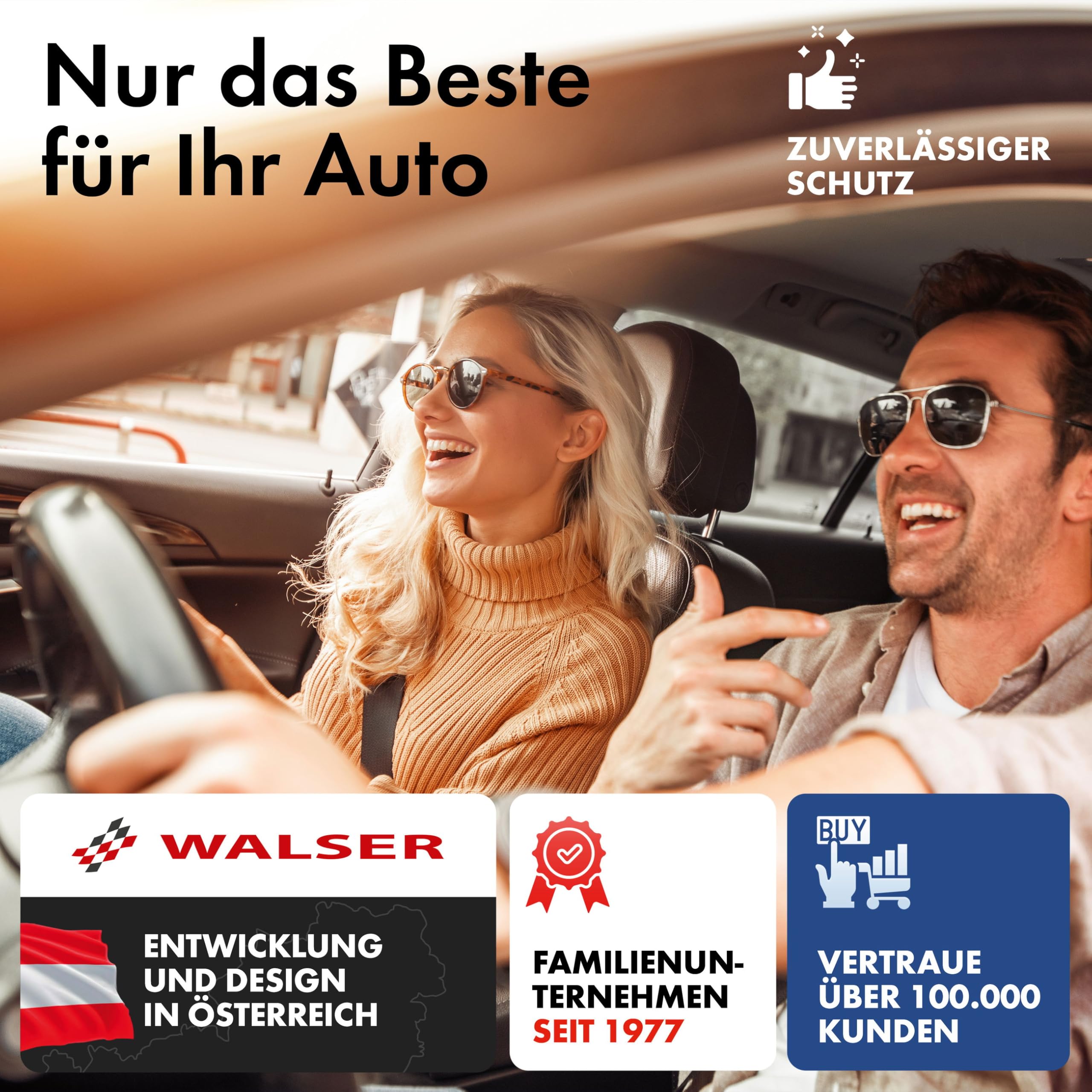 Walser Plandeka ochronna dla samochód, bardzo dobra osłona, sprawdzona przez TÜV, Perma Protect, rozmiar 1, czarna