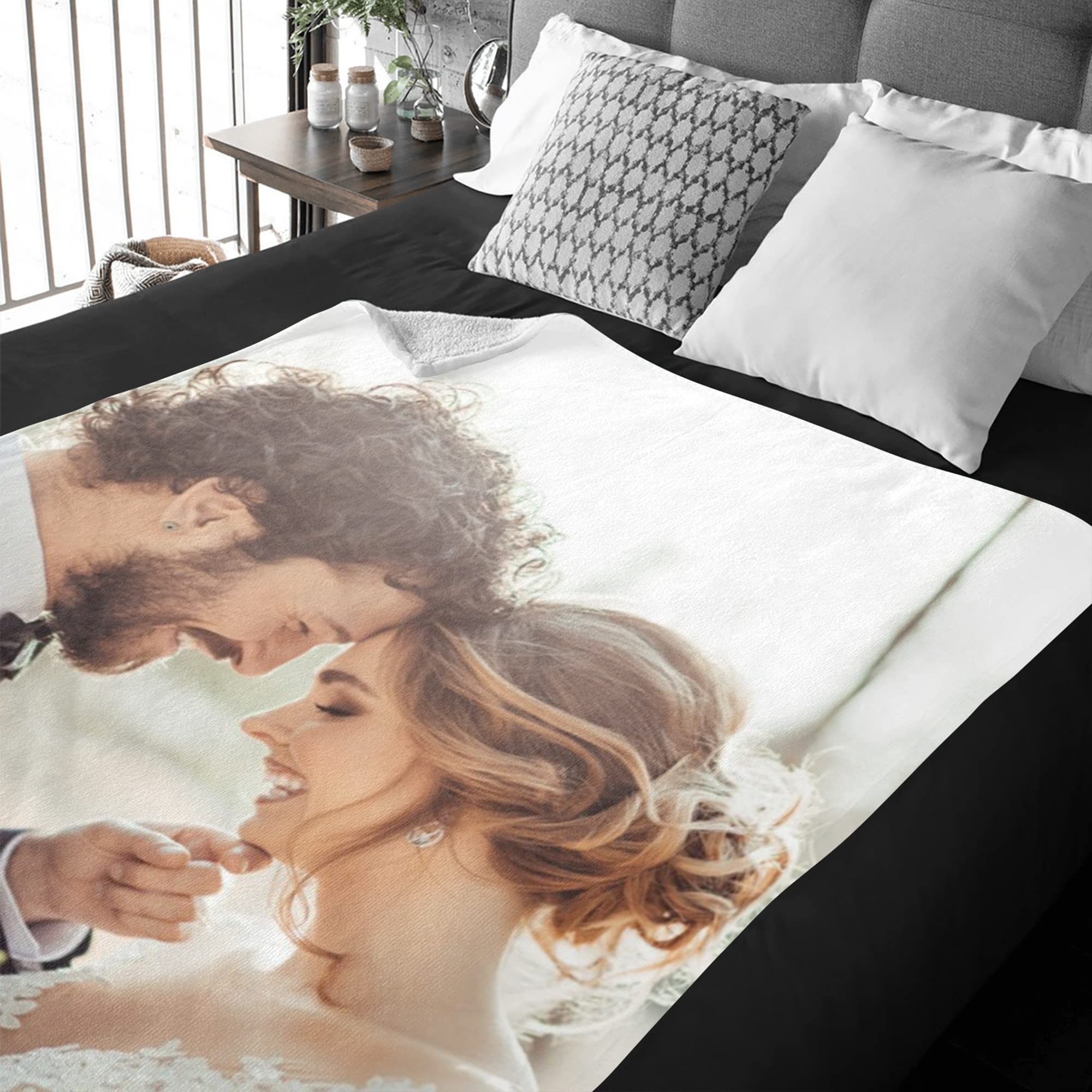 Guf Personalized Photo Blanket | Custom Collage Fleece Throw 51x59 Inches, Soft Plush For Bed, Sofa, Or Gift