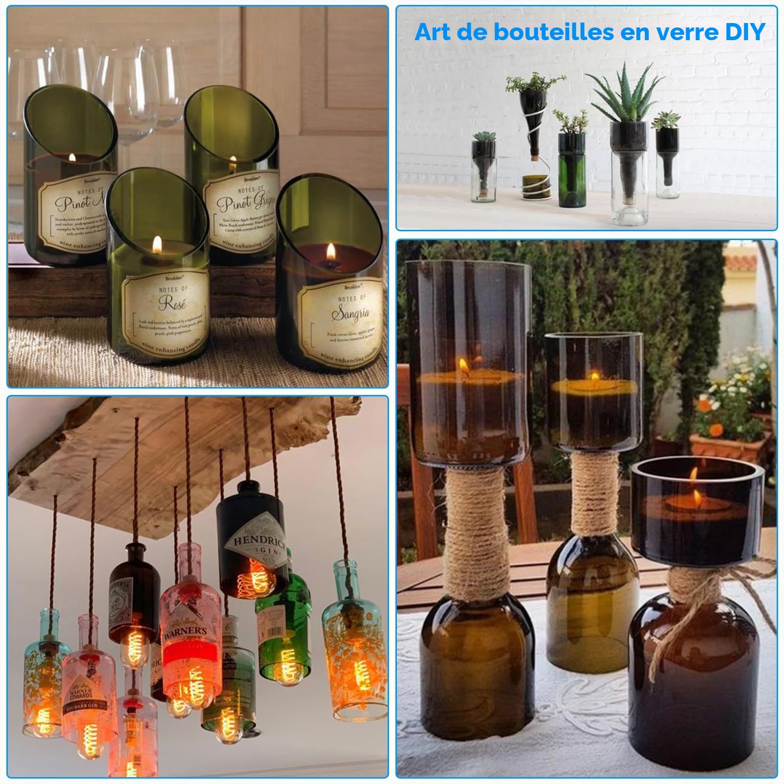 Coupe-bouteille en verre avec huile