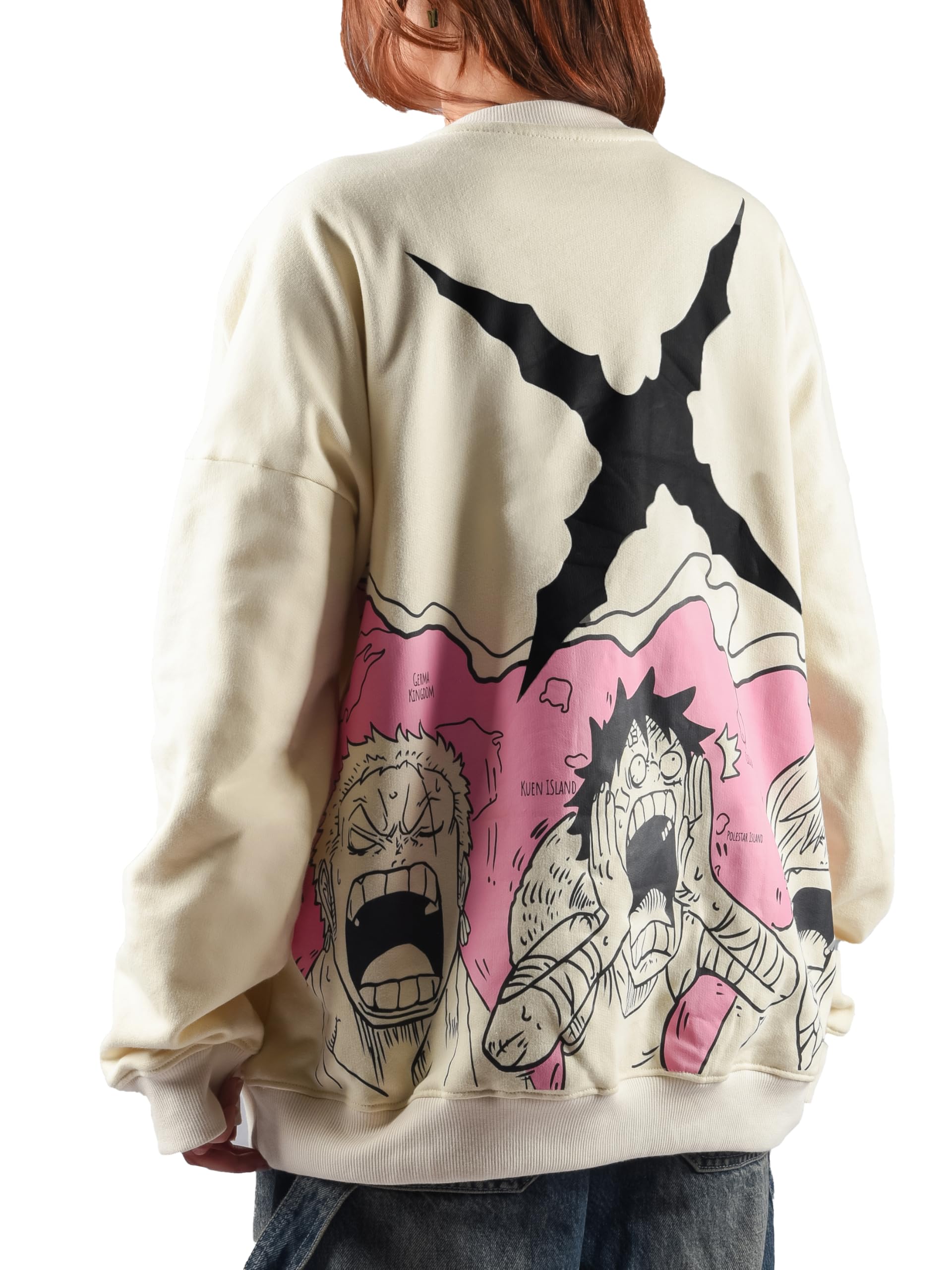 comicsense.xyz Unisex Anime Oversized Sweatshirts for Men and Woman, Baka Trio Printed Drop Shoulder Cosplay Anime Sweatshirt-picture-13