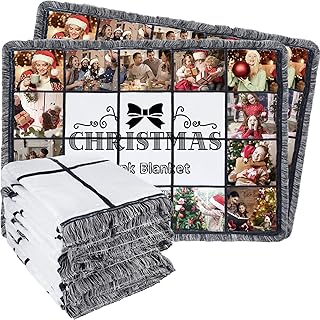 Preboun 6 Pcs Sublimation Blanket 40 x 60 Inch Throw Blankets for Heat Press Polyester Blanket for Sublimation Custom Personalised Sublimation Photo with 20 Panel Baby Printed Blanket for DIY