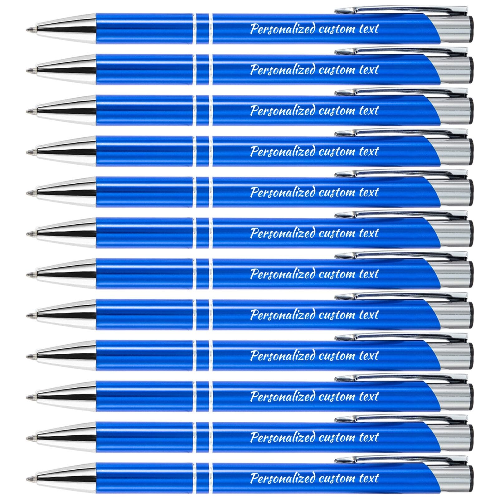 KOLOWKO Personalized ballpoint pen with name or greeting, customized pen, 0.5mm black ink, suitable for men women office school business promotion wedding ballpoint pen gift