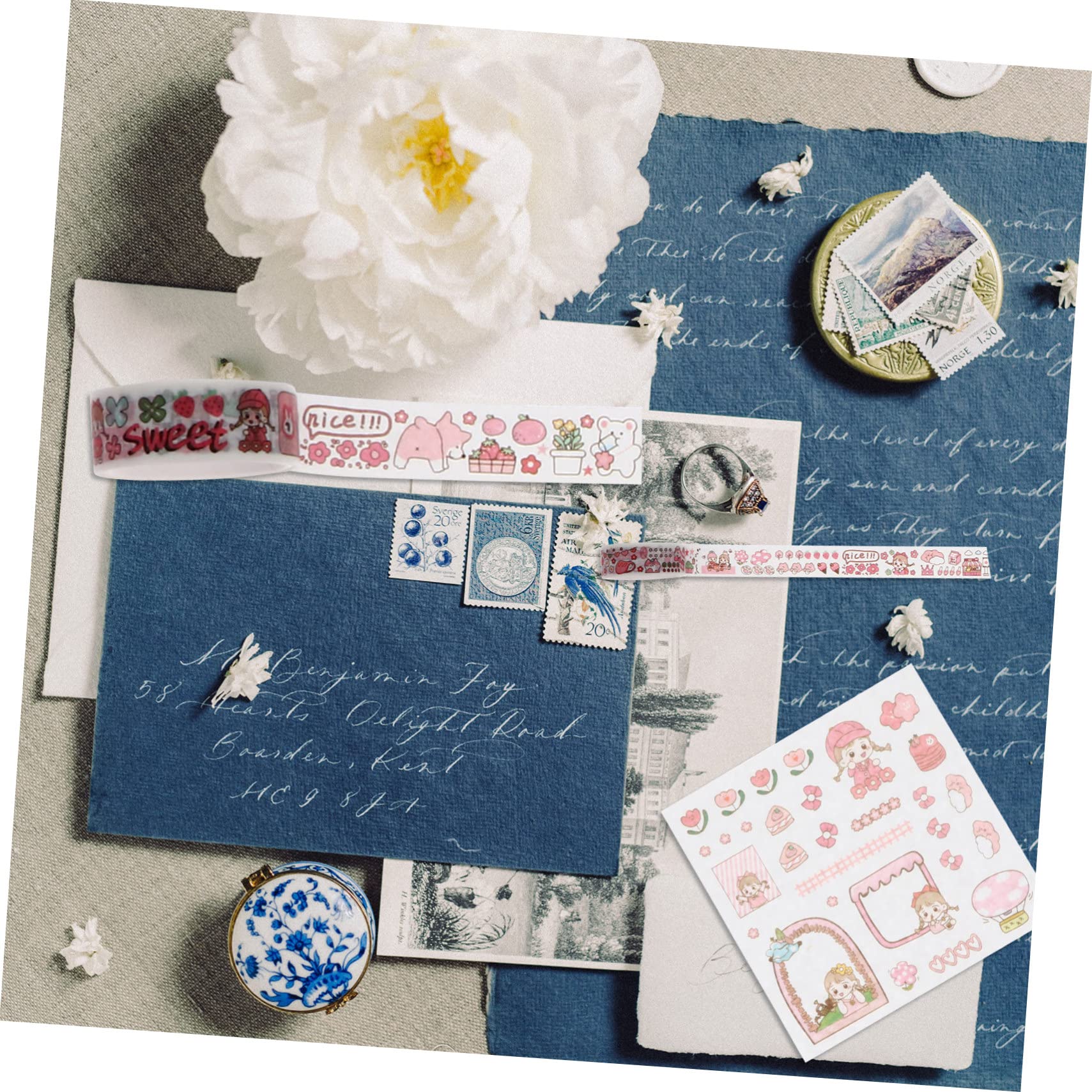 EXCEART 3sets Adesivi Washi Decorativi Per Scrapbooking Di Nastro Autoadesivo Con Motivi Carini Cancelleria Creativa Per Album e Progetti Fai Te