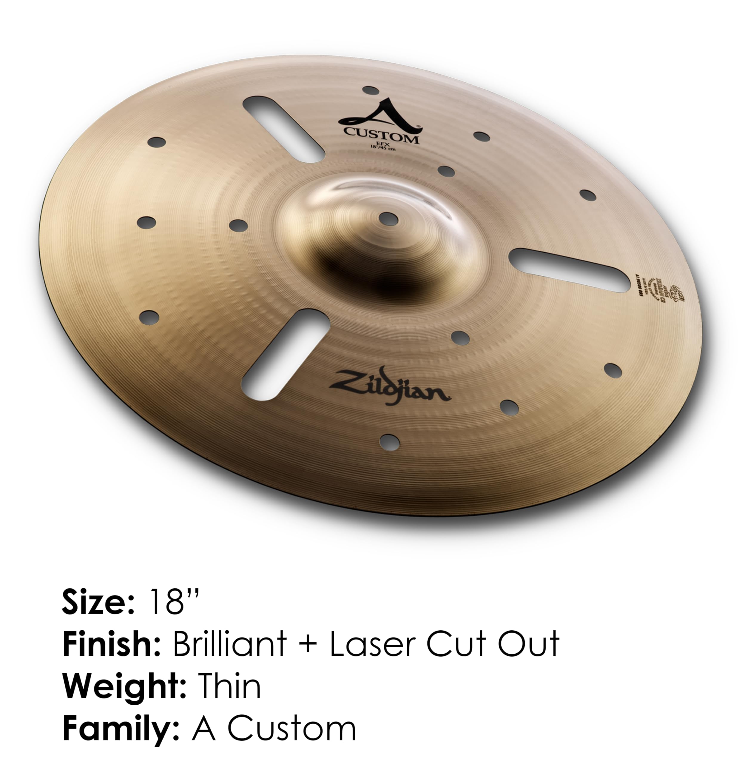 Zildjian A20816 A Custom Platillo 18" EFX crash