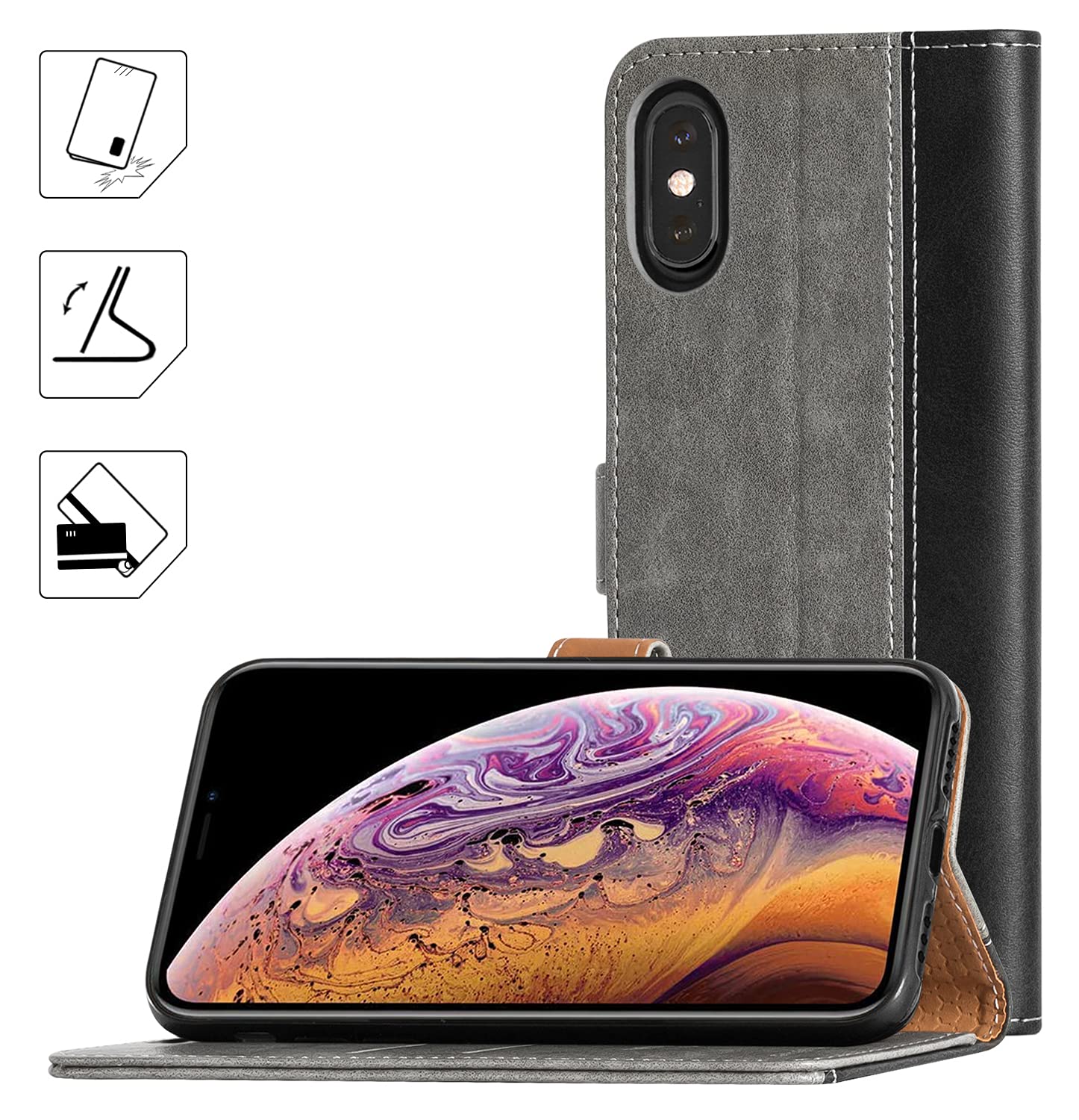 Mulbess Leder-Hülle Für IPhone 11 – Mit Kartenfach, Magnetverschluss & Ständerfunktion