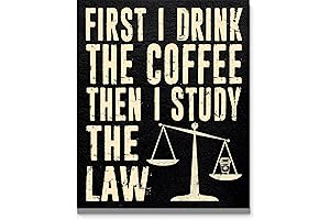 First I Drink The Coffee Law Student Wall Art For Office Decor