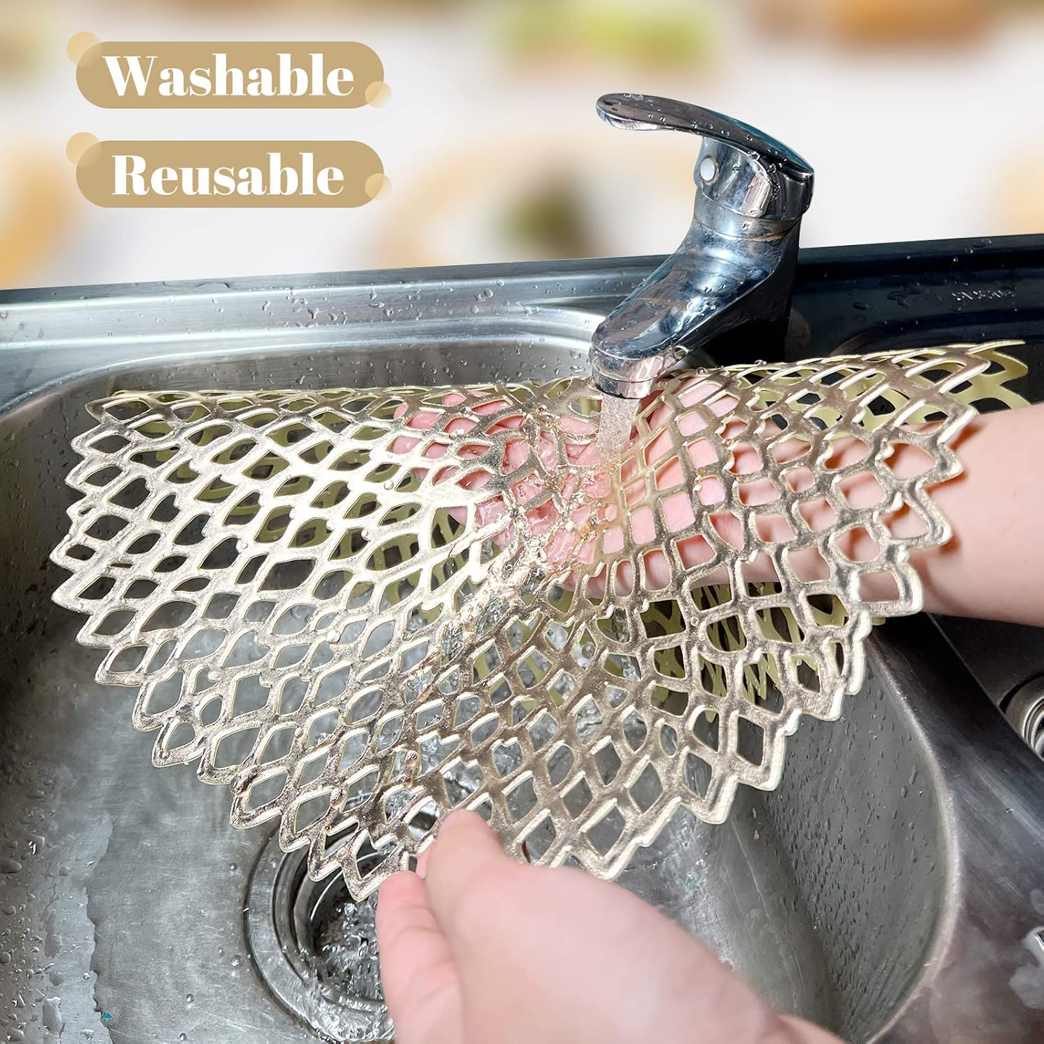 Sieral 24 Pcs Vinyl Placemats Bulk Round 15 Inch Hollow Out Leaf Design Metallic Table Placemats Pressed Charger Plates for Wedding Birthday Party Holiday Fall Home Dining Table Settings(Gold)