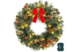 Battery-Powered Christmas Wreaths for a Warm and Festive Glow