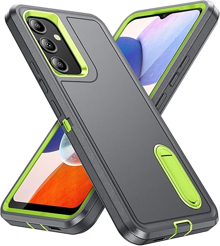 BaHaHoues Funda para Samsung Galaxy A14 5G, Samsung A14 con soporte integrado, a prueba de golpes, polvo y caídas, protección de grado militar para