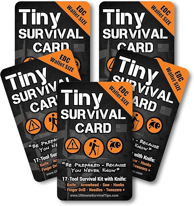 11-in-1 Wallet Multi Tool: Tiny Survival Card & EDC Gear