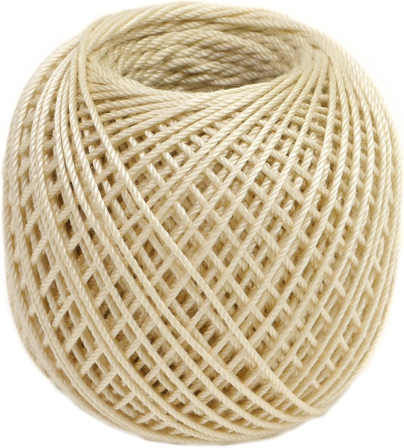 Made In orimupasu 絲 Knotted Work Yarn Thick Lace Yarn Col. T303 Beige Approximately/40 m 3 Ball Set