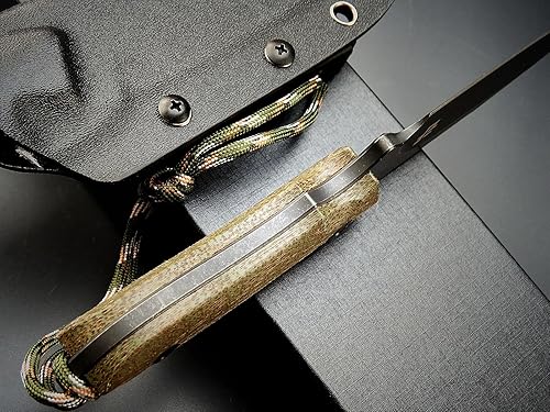 Miniatura 7 de Eafengrow EF130 Cuchillo de hoja fija, hoja de acero DC53, mango G10, cuchillo fijo portátil EDC de espiga completa para trabajar, campamento, caza,