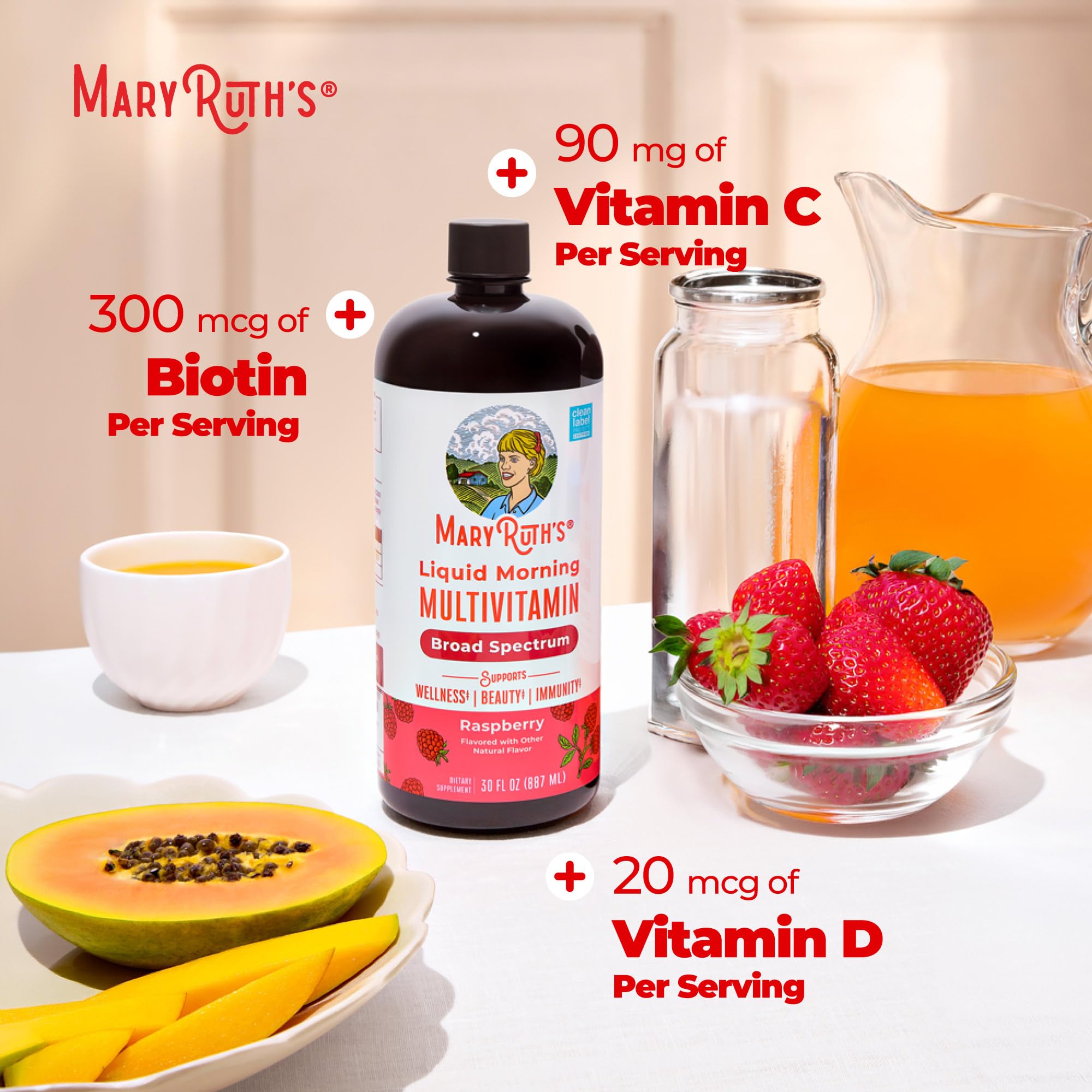 MARYRUTH'S Liquid Morning Multivitamin for Women, Men & Kids, 32 Servings — Amazon image 6