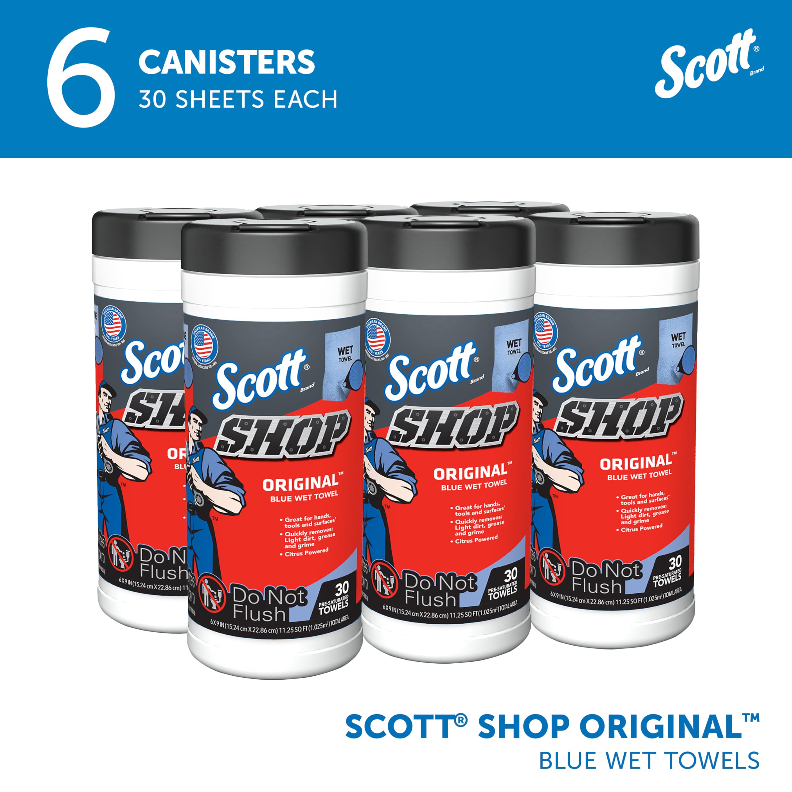 Amazon.co.jp: Scott Shop Original ブルーウェットタオル(56418