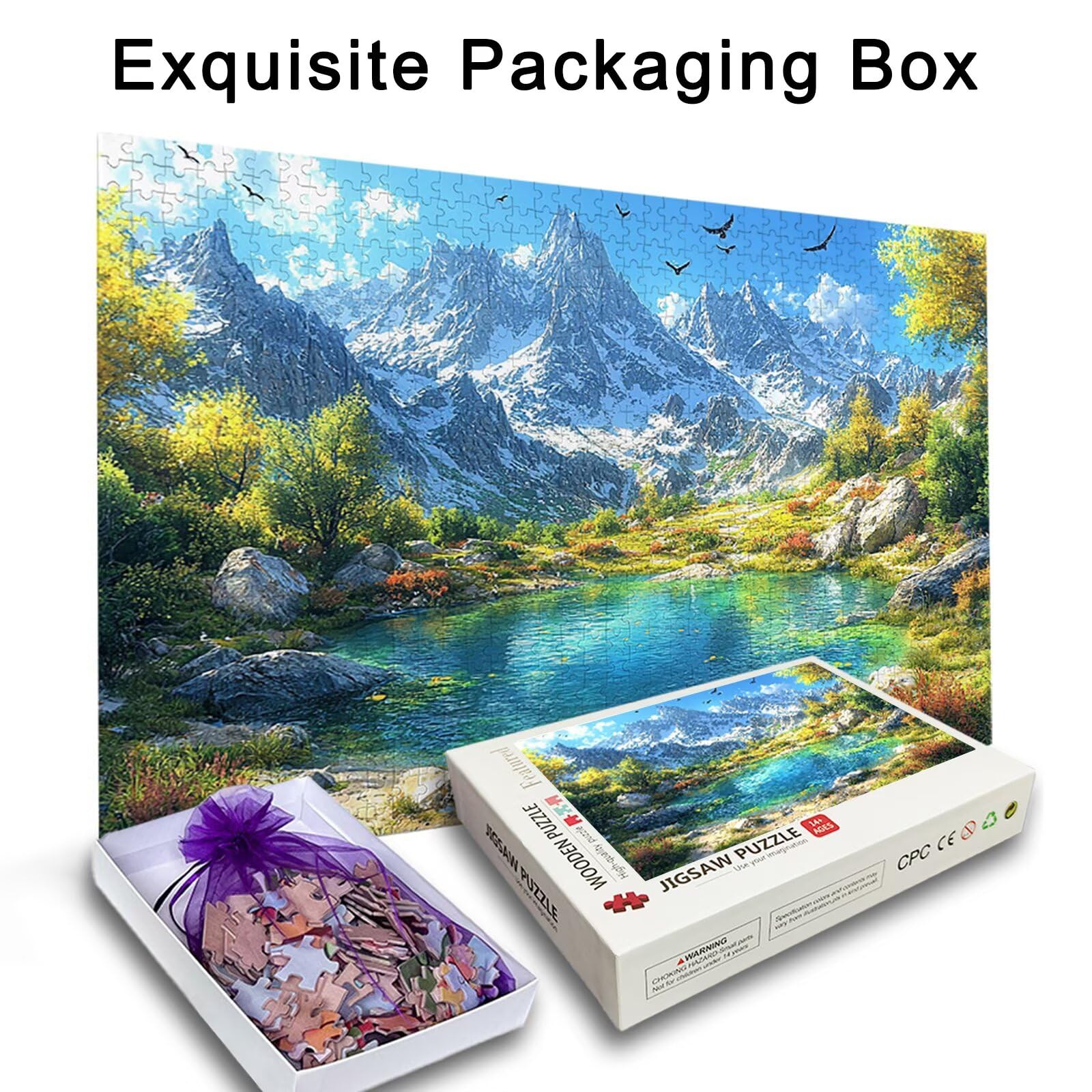 Puzzle dla dorosłych 4000, puzzle krajobrazowe dla dorosłych, górskie puzzle 4000 elementów, drewniane puzzle z wykwintnym pudełkiem, niemożliwe puzzle do dekoracji wnętrz, prezenty dla kobiet, -3561