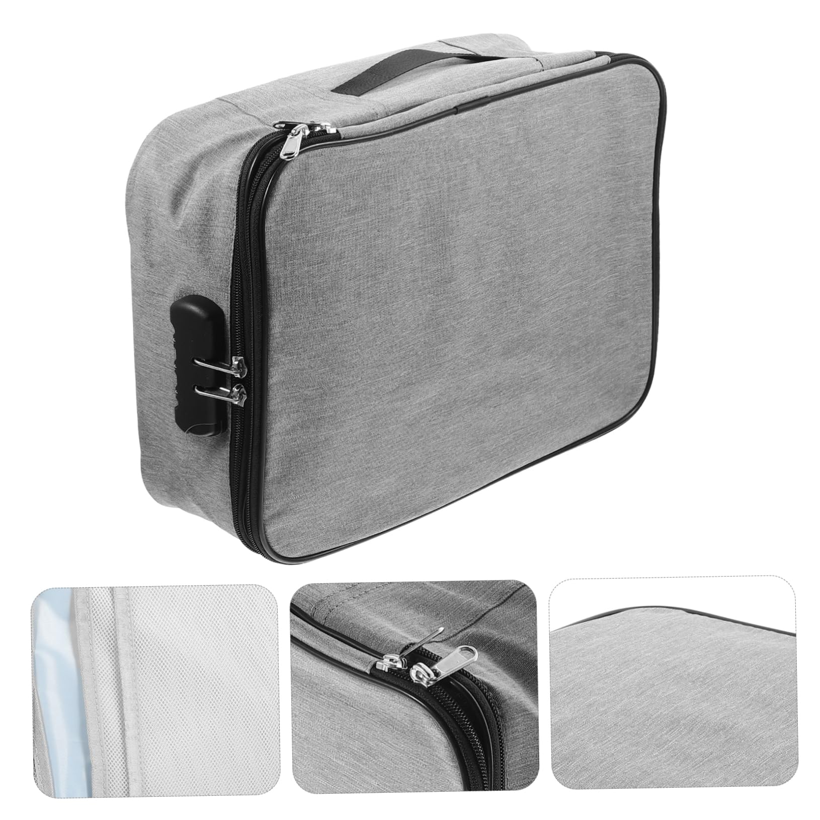 Bolsa de Almacenamiento Ignífuga y Resistente al Agua para Documentos Cerradura, Multicapa y Gran Capacidad Adecuado para Oficina y Uso Escolar Color Aleatorio