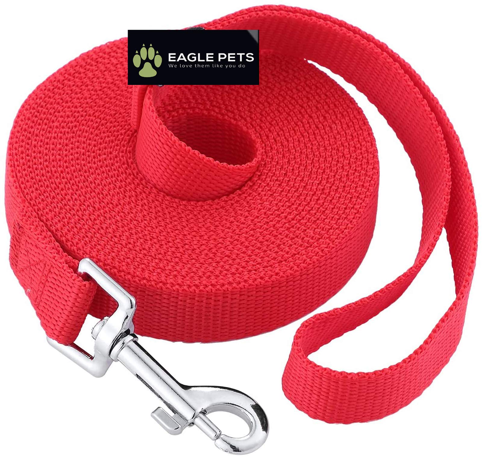 Eagle Pets 75FT Nylon Dog Training Lead Dog Leash Long Leash for Dogs. (RED, 75FT) (B08T7PPYXZ) Amazon Price History, Amazon Price Tracker