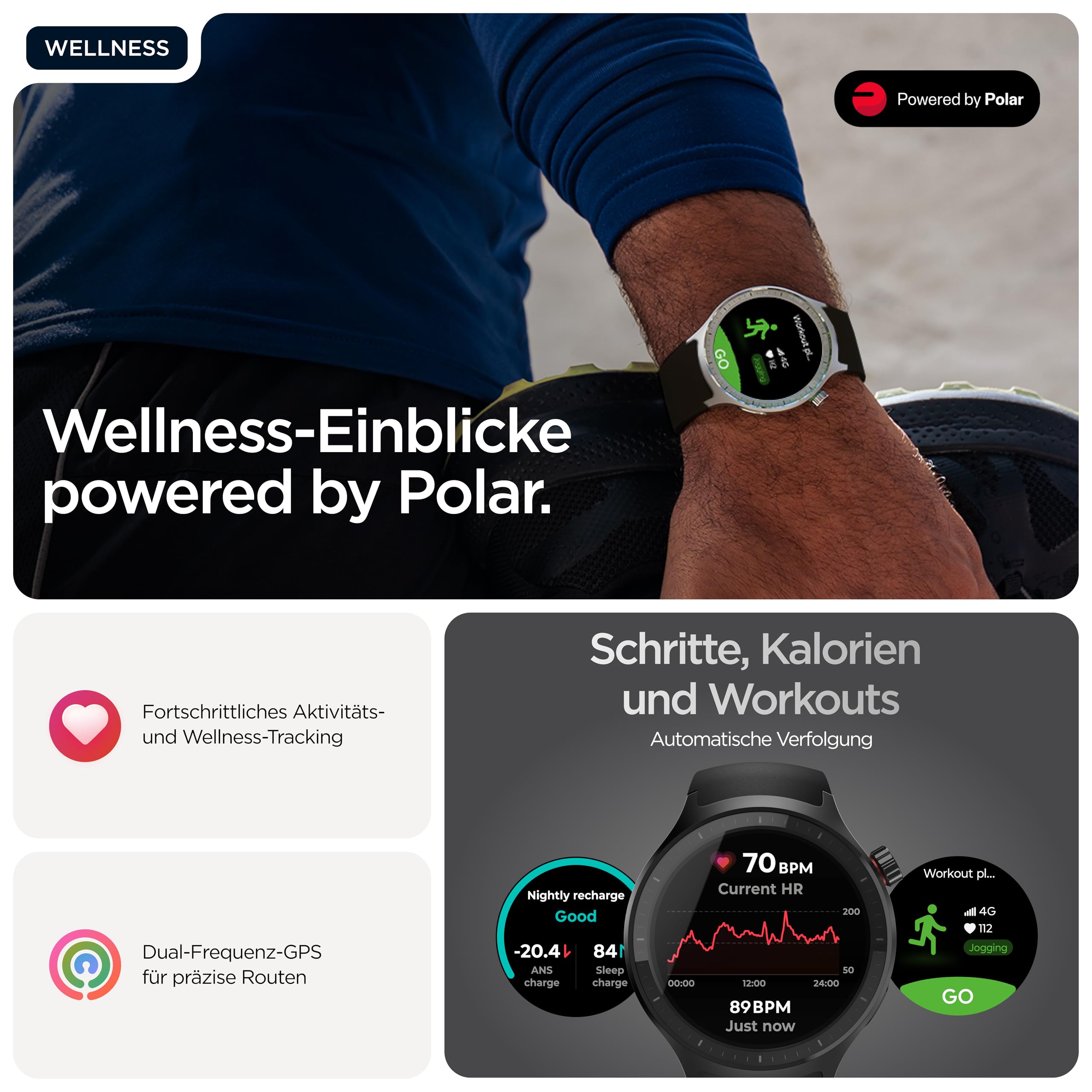 Motorola Moto Smartwatch Polar basic black