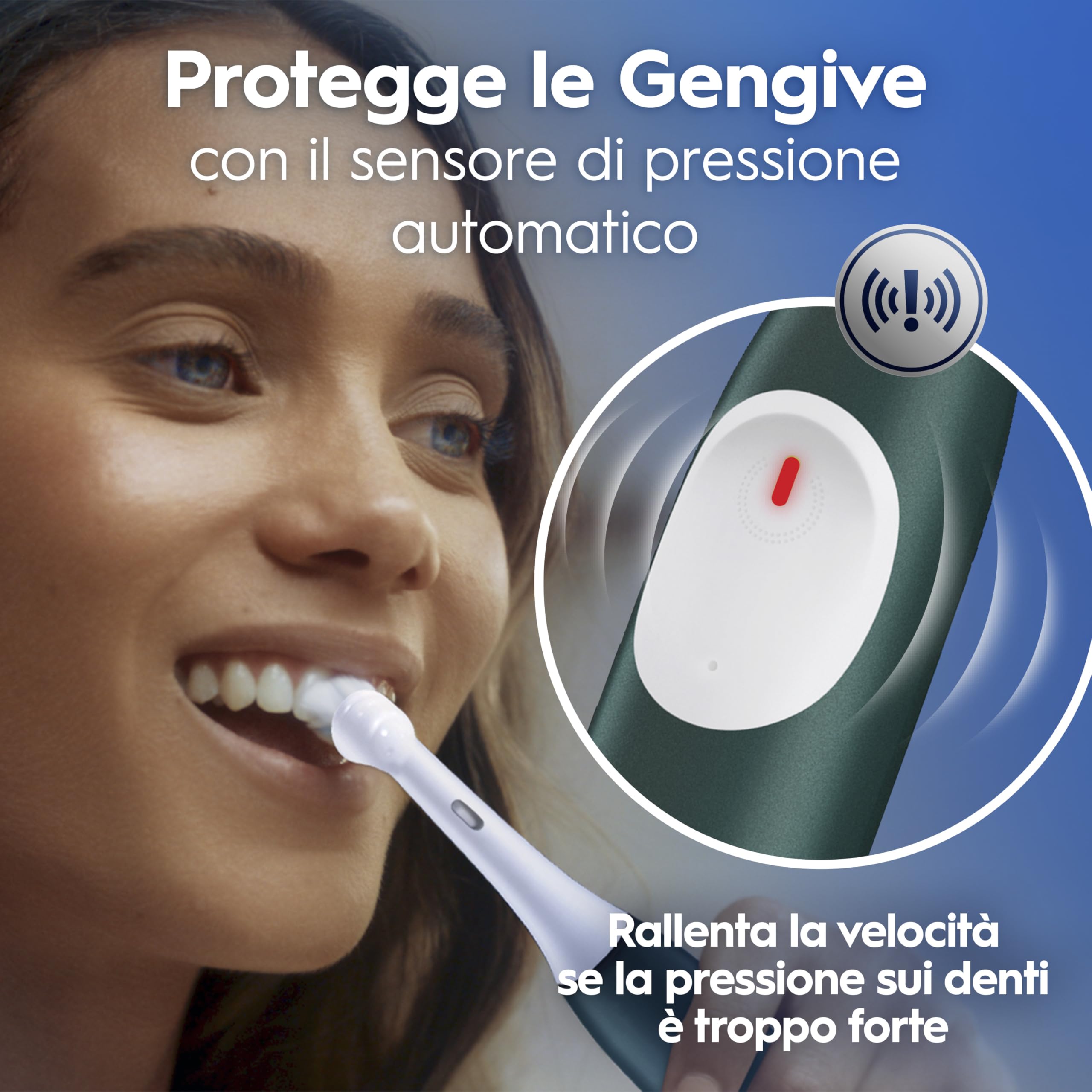 Oral-B Spazzolino Elettrico iO 2 Verde, 1 Testine Di Ricambio, Spazzolino Elettrico Ricaricabile, Pulizia Denti Efficace, Copri Testine, Sensore Di Pressione, Delicato Sulle Gengive, Custodia