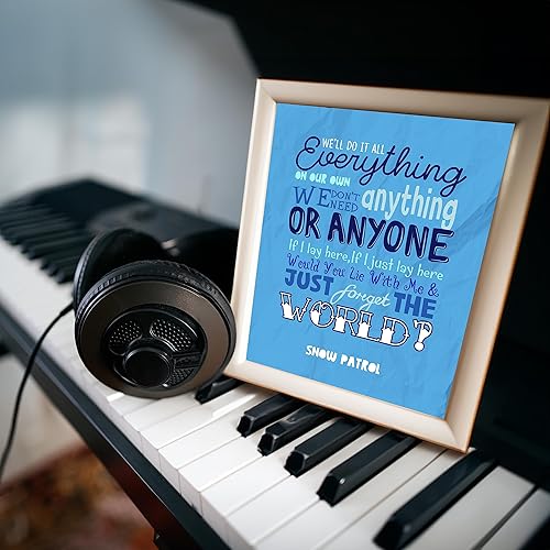 Miniatura 5 de Snow Patrol Band-"Would You Lie With Me & Just Forget the World"-Chasing Cars Song Lyrics-8 x 10" Wall Art Print-Ready to Frame.