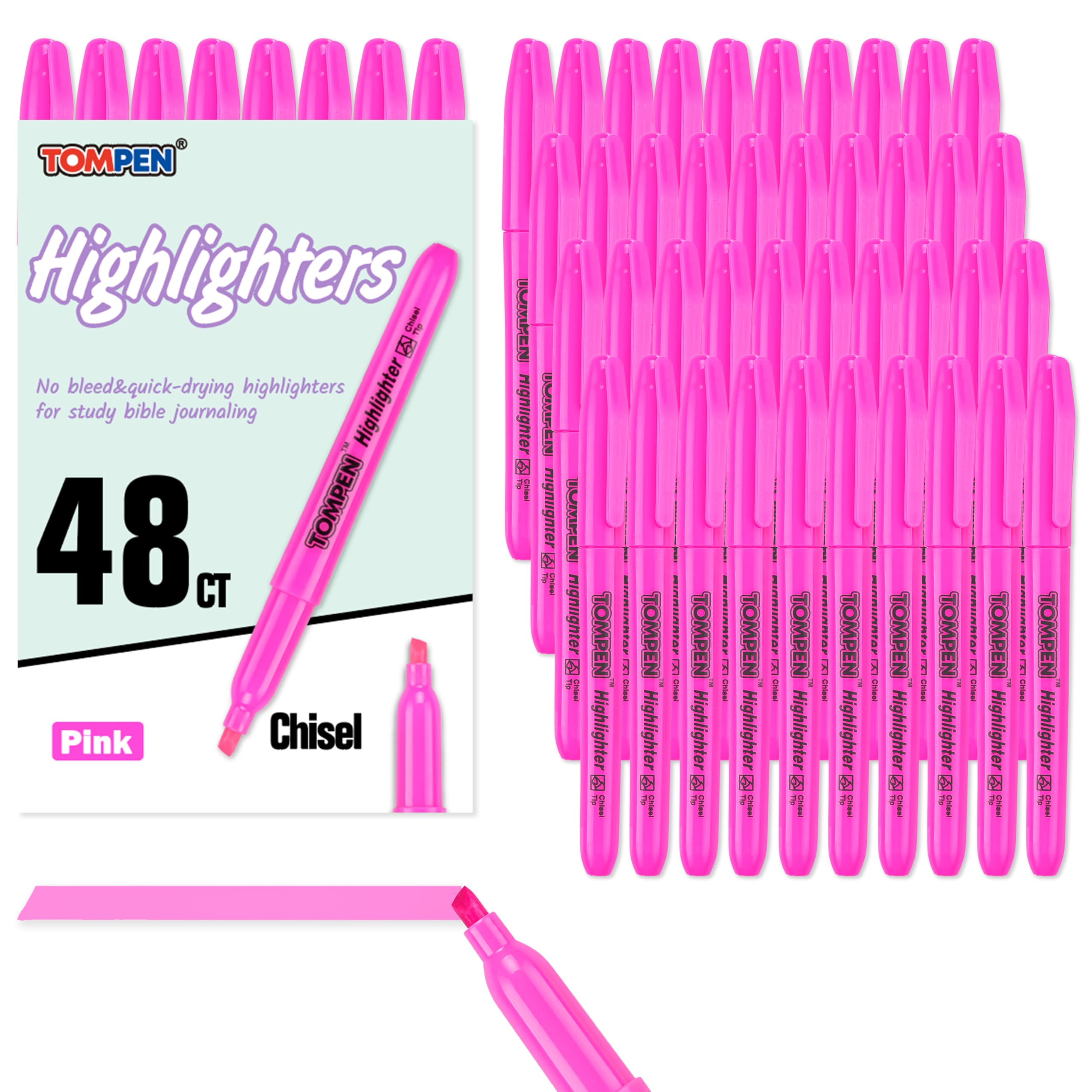 Textmarker, Bibel-Textmarker, kein Ausbluten, Keilspitze, Textmarker-Set für Schule, Büro, Studium, Journaling, schmierfrei, schnell trocknend, fluoreszierende Stifte für Lehrer, Studenten